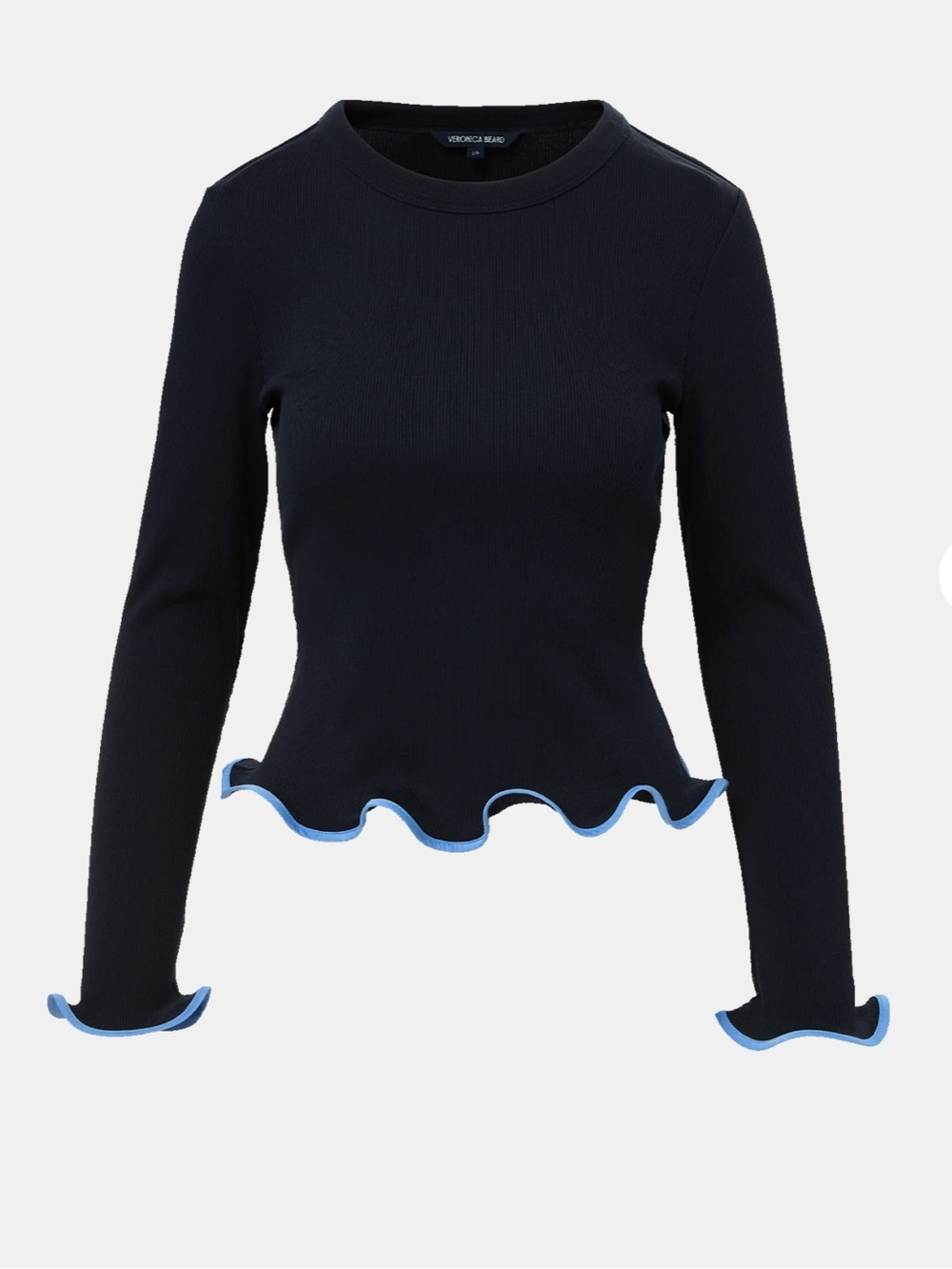 Veronica Beard Elianne Ruffle-Trim T-Shirt - Picture 2 of 2